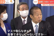 【悲報】記者「マスク会食しました？」二階幹事長「マスク取らなきゃ食事できないでしょ」