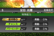 【プロスピA】もしかして安田のパワヒはEXで消えるやつじゃ…？