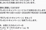 「AKB48のどっぼーん！ひとりじめ！」プレゼントキャンペーン終了のお知らせ