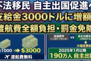 【速報】トランプ米政権、不法移民にクリスマスの贈り物を実施「年内に自主的出国なら3000ドル支給」
