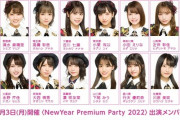 【AKB48】1/3「NewYear Premium Party 2022」チーム8の出演メンバーが決定