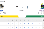 【試合結果】ヤクルト1-7阪神　奥川6回途中6失点で3連敗