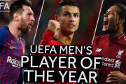 ◆UEFA◆UEFA年間最優秀選手賞TheBest候補上位3選手が発表…メッシ、C・ロナウド、そしてファン・ダイク