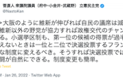 【現実逃避】立憲・菅直人元首相「大阪のように維新が伸びれば自民の議席は減る。維新以外の野党が協力すれば政権交代のチャンスとなる」