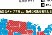 【米大統領選】ノースカロライナ州、アラスカ州、それぞれトランプが勝利