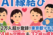 【AI縁結び】2万人超が登録！「TOKYO縁結び」で124組が交際中＆32組が成婚！