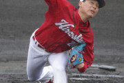 カープ栗林シート打撃初登板、制球力向上！打者11人に4奪三振0四球！大道は打者8人で被安打1！持丸が栗林からタイムリー三塁打！