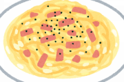 ( ヽ´ん`) 「日曜はいつもカルボナーラ丼。うんめーのよこれが。」