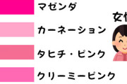 【この色はなに？】女さん「○○○」男さん「△△△」