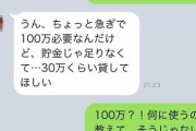 義兄嫁からすごーい軽い感じで100万貸してって言われた。本気で貸してくれると思ったんだろうか