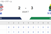 【試合結果】ヤクルト3-2西武　村上塩見サンタナにタイムリー！エスパーダがセーブ！