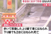 高速道路で単独事故を起こした女性、反対車線を歩いて移動中に車にはねられる→元の車線に戻ったところをさらに2台の車にはねられ死亡