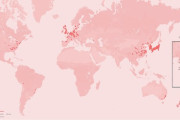 外国人「日本の桜が世界でどう分布してるかマップにしてみた」