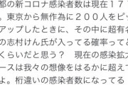早稲田大学教授のコロナ蔓延に関する推定が…