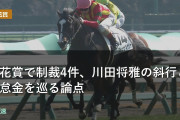 菊花賞で制裁4件、川田将雅の斜行と過怠金を巡る論点