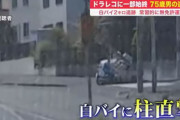 75歳の無免許ジジイがレンタカーの軽自動車で大暴れ！電柱に衝突し倒れた電柱が白バイ警官に！？