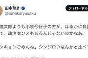 【速報】小泉進次郎への「知的レベル質問」各所で炎上　なお記者の田中は過去に「(小泉に掛けて)小泉今日子の方がセンスある」と謎のだだスベリほ掘られる