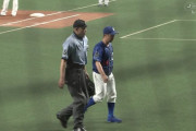 中日谷元、投球練習中に体調不良　1球も投げずに交代