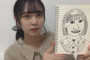 吉田彩良 画伯、池田裕楽ちゃんの似顔絵を描く