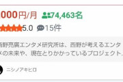 【大富豪】キングコング西野さんのオンラインサロン（月額1000円）、会員7万4千人ｗｗｗｗｗ