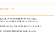 【乃木坂46】公式サイトの寺田蘭世の卒業発表がいつもと違う件・・・