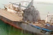 イラン初の空母「シャヒド・バゲリ」が就役間近か、スキージャンプ台式の飛行甲板などを確認…韓国コンテナ船を改造！