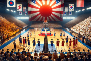 日韓バスケ交流戦、旭日旗問題で炎上
