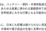 中国、硫酸輸出停止の意向。日本への影響避けられない見通し