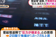 携帯大手3社　菅総理の退陣で通信費値上げか　株価は上昇