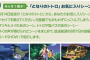 金曜ロードショー「ジブリで好きな食べ物アンケートします」