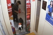 【動画】おじいちゃん、エレベーターで愛犬を殺しかけてしまう。