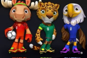 北中米W杯、公式マスコットを発表！カナダはヘラジカ、メキシコはジャガー、米国はハクトウワシがモチーフ
