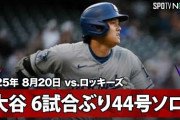 大谷翔平が本塁打争いでトップに並ぶ第44号弾丸ソロ！←「ベーブよりも上か？」（海外の反応）