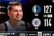 【NBA】DALがLACに一度もリードを許さず1勝1敗に！ドンチ28点ポルジンギス23点