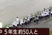 【画像】 警報の最中に・・ 教師が児童50人を引き連れ増水した川を見学していたことが発覚し衝撃走る ＝ 広島市