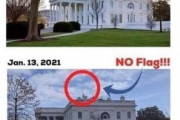 1-13-2021以降、ホワイトハウス上空を飛ぶ旗はありません…DCは戒厳令下にあります。雷が鳴るかが見もの。大統領は安全であると聞く。敵も覚悟していると思う。ＥＢＳ警報があるのか？