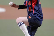【朗報】野球大好き！久保史緒里（21）、豪快ワインドアップから見事なノーバン披露！場内どよめき　里崎智也氏絶賛「完璧でしたね」