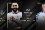 ◆UEFA◆男女年間最優秀選手＆監督賞発表　CL制覇のレアルからベンゼマ＆アンチェロッティ監督が受賞