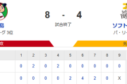 【8-4】ホークス敗戦