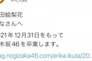 乃木坂46生田絵梨花卒業発表