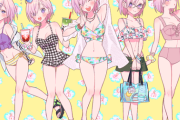 【FGO】色々な水着姿のマシュイラスト！！　全部可愛い！
