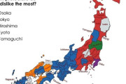 外国人「日本の各都道府県が最も嫌ってる場所はこんな感じらしい…」