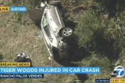 【米】タイガー・ウッズ、大事故で搬送　韓国ヒュンダイ・ジェネシスが横転・大破（動画あり）