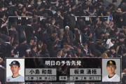 明日の先発は5試合連続中の小島、さすがに次は修正してくれると信じたい