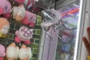 【動画】お子さま、人がやってるクレーンゲームのボタンを勝手に押してしまう