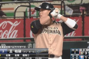 王柏融(3年目) .244 8本 44打点 OPS.782