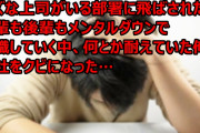クズな上司がいる部署に飛ばされた。先輩も後輩もメンタルダウンで退職していく中、何とか耐えていた俺は会社をクビになった…