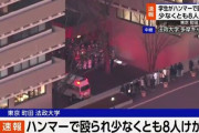 法政大学 ハンマーで殴った女子学生 傷害容疑で逮捕 8人けが