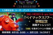 【ミューパレ】(22/08/01)新ワールド「ベイマックス」が追加！ 追加楽曲には「ファースト フライト」が登場！！