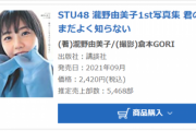 【朗報】STU48の絶対エース瀧野由美子さんの写真集、発売から１年経ってるのに週間5500部売れてしまう・・・